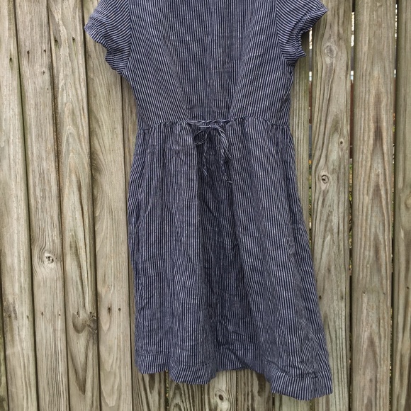 Pyne & Smith medium new version indigo stripe with back tie - Picture 6 of 7